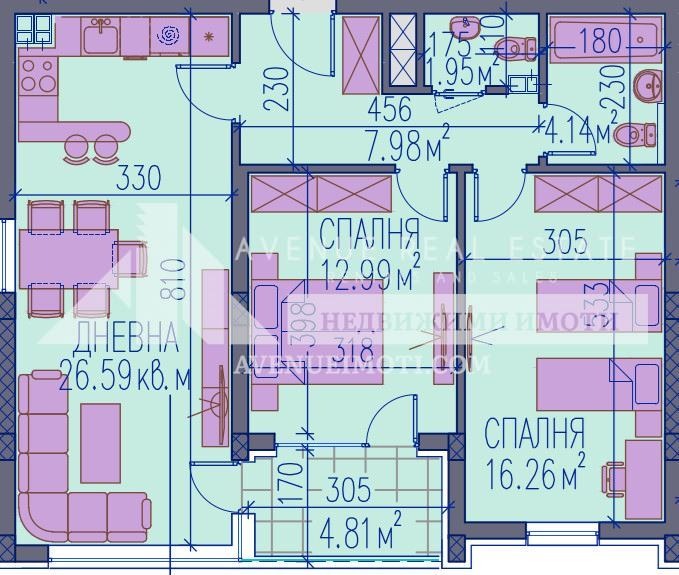 Na prodej  2 ložnice Plovdiv , Kamenica 2 , 106 m2 | 31523702 - obraz [2]