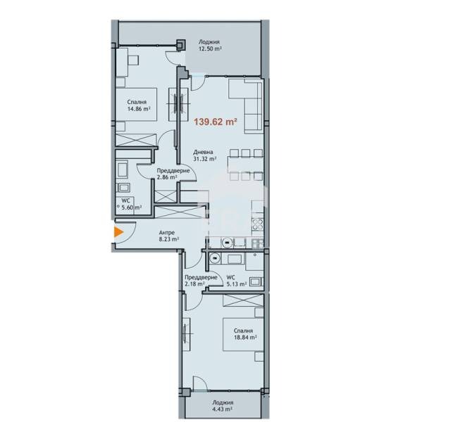 Myytävänä  2 makuuhuonetta Varna , k.k. Tšajka , 139 neliömetriä | 35201511 - kuva [2]