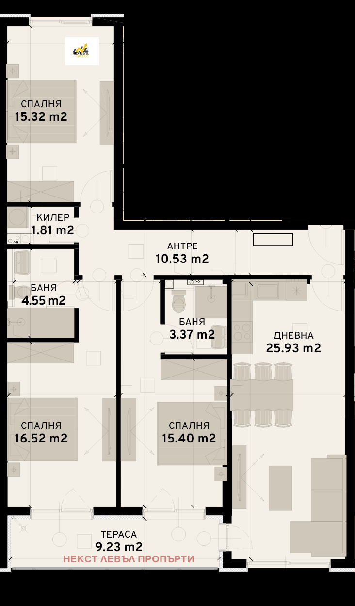 Zu verkaufen  3 Schlafzimmer Sofia , Owtscha kupel 2 , 133 qm | 24710574