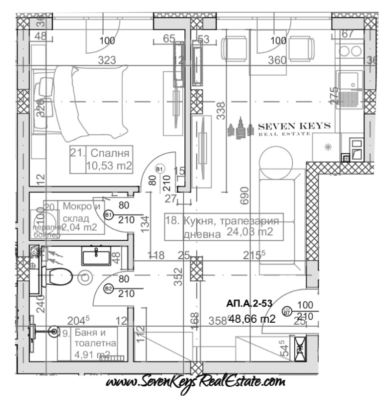 Продава 2-СТАЕН, гр. Варна, м-т Манастирски рид, снимка 4 - Апартаменти - 53172878