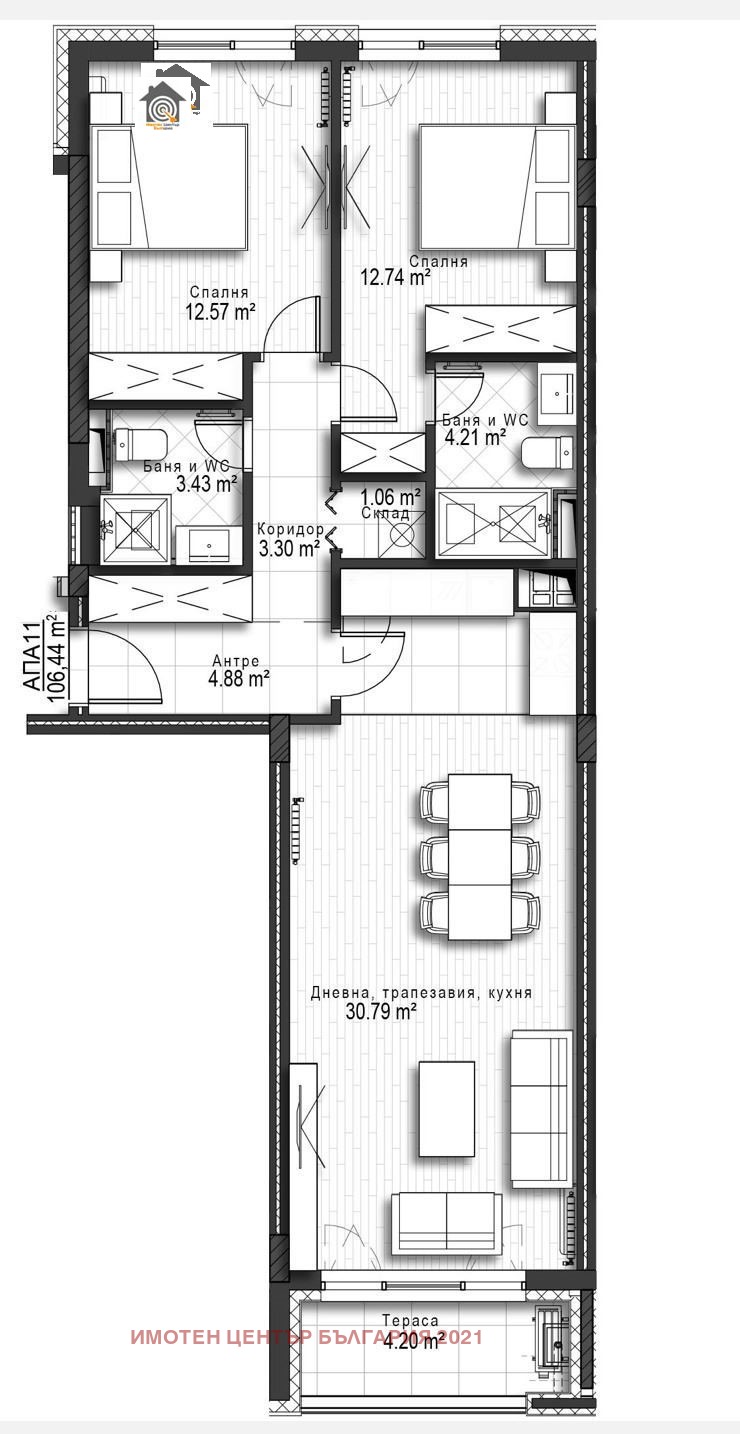 Продава 3-СТАЕН, гр. София, Витоша, снимка 2 - Aпартаменти - 46525576