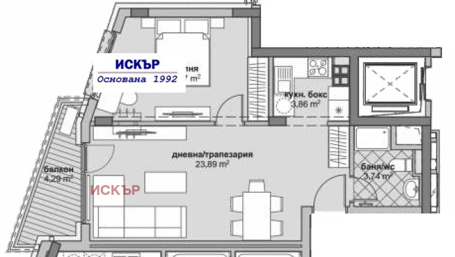 De vânzare  1 dormitor Sofia , Liulin 6 , 67 mp | 99554487 - imagine [4]