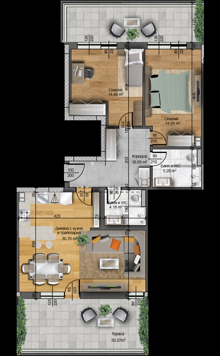 Продава 3-СТАЕН, гр. Пловдив, Христо Смирненски, снимка 2 - Апартаменти - 56266955