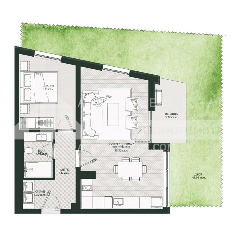 Продава  2-стаен, град Бургас, Изгрев •  135 000 EUR • ID 19212273 — holmes.bg - [1] 