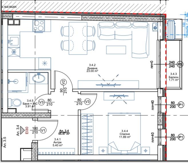 Satılık  1 yatak odası Sofia , Ovça kupel , 69 metrekare | 99540302 - görüntü [2]