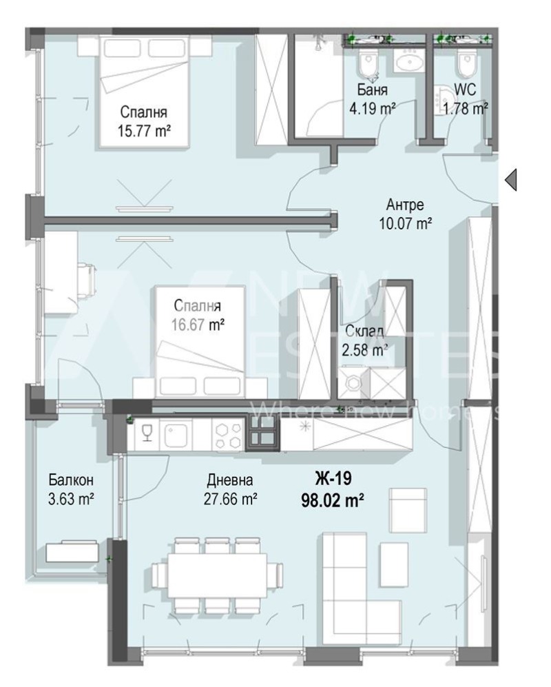 De vânzare  2 dormitoare Sofia , Crâstova vada , 115 mp | 35891648 - imagine [5]