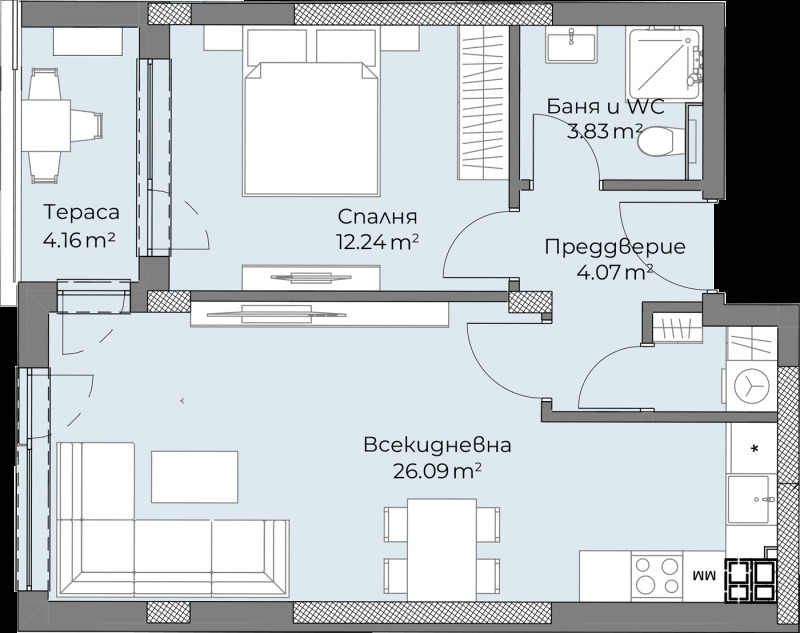 Продава 2-СТАЕН, гр. Пловдив, Христо Смирненски, снимка 5 - Aпартаменти - 48874554