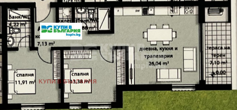 Προς πώληση  2 υπνοδωμάτια Βαρνα , Ηζγρεβ , 94 τ.μ | 75815411 - εικόνα [2]