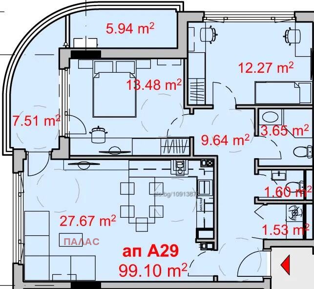 Продава 3-СТАЕН, гр. Бургас, Изгрев, снимка 6 - Апартаменти - 53454041