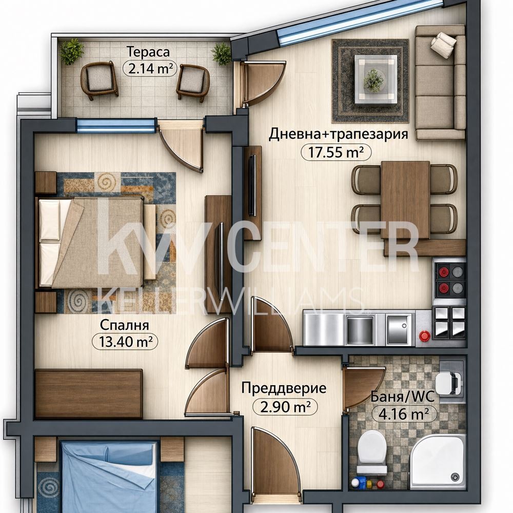Продава 2-СТАЕН, гр. София, Дружба 1, снимка 8 - Апартаменти - 55788393