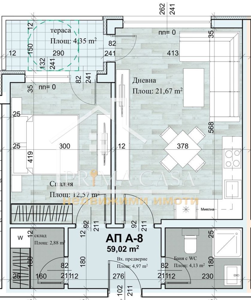 Продава  2-стаен град Пловдив , Западен , 68 кв.м | 12929723 - изображение [2]
