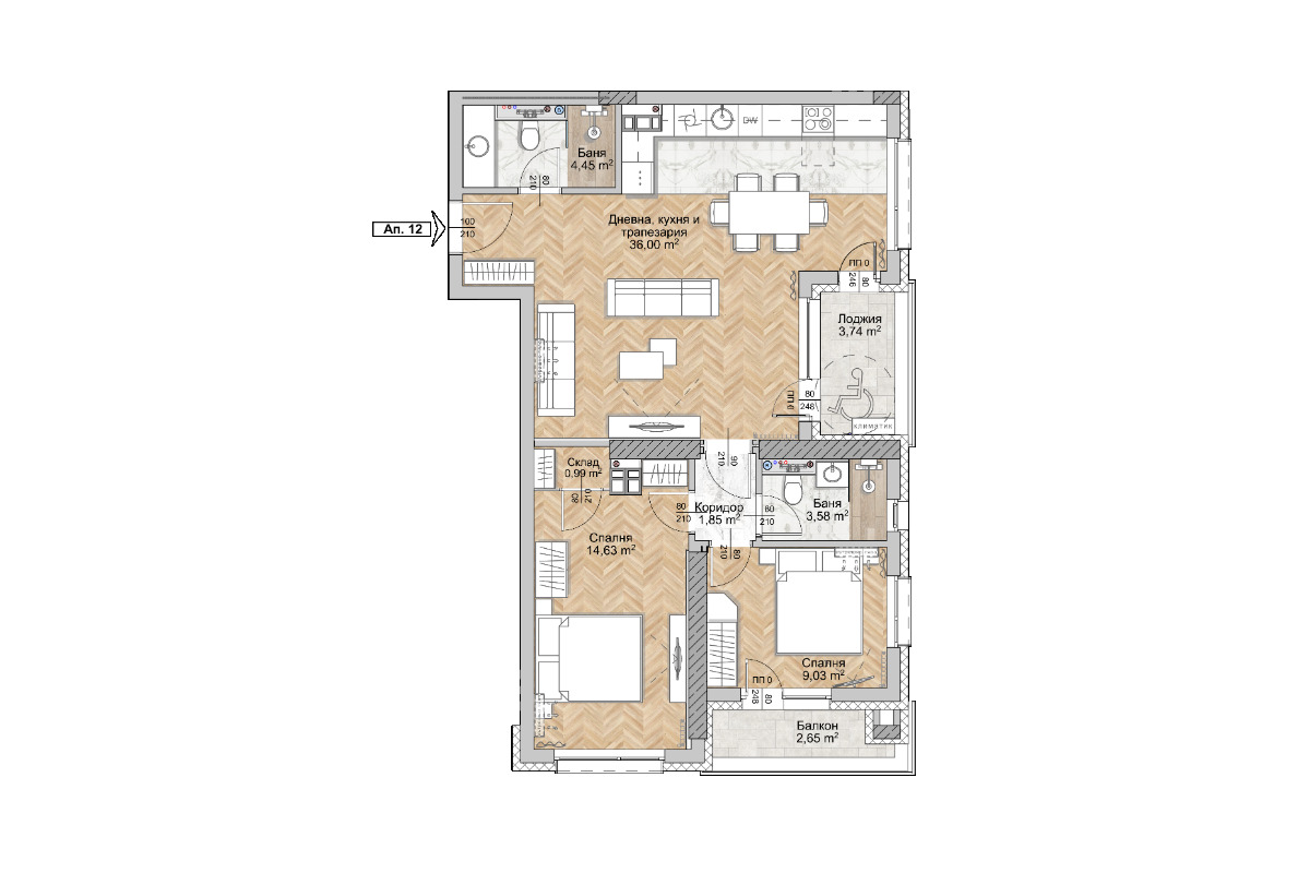 Продава 3-СТАЕН, гр. София, Люлин 8, снимка 2 - Апартаменти - 52401567
