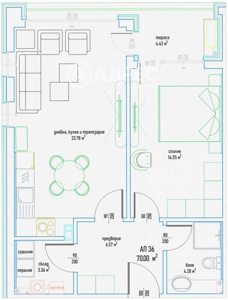 De vânzare  1 dormitor Sofia , Malinova dolina , 87 mp | 29087335 - imagine [6]