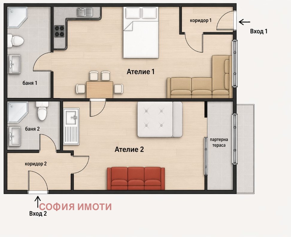 Продава 1-СТАЕН, гр. София, Овча купел, снимка 2 - Апартаменти - 54265588