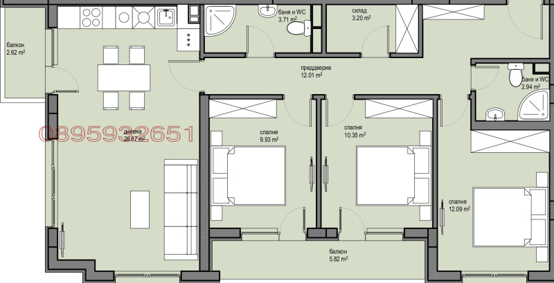 Продава  4-стаен град София , Красна поляна 3 , 123 кв.м | 42525533
