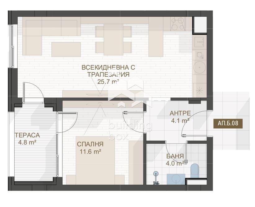 Продава 2-СТАЕН, гр. Пловдив, Център, снимка 2 - Апартаменти - 53782543