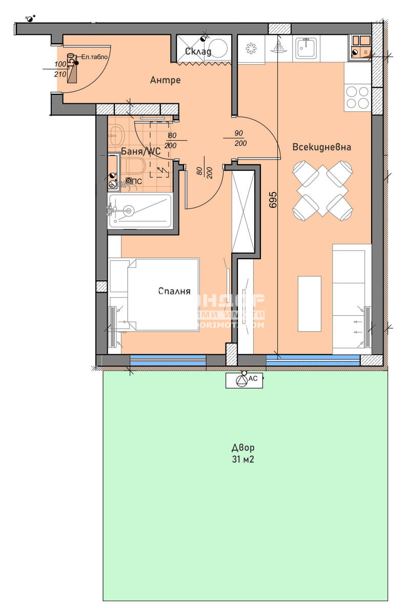 Продава 2-СТАЕН, гр. Пловдив, Беломорски, снимка 2 - Апартаменти - 56134901