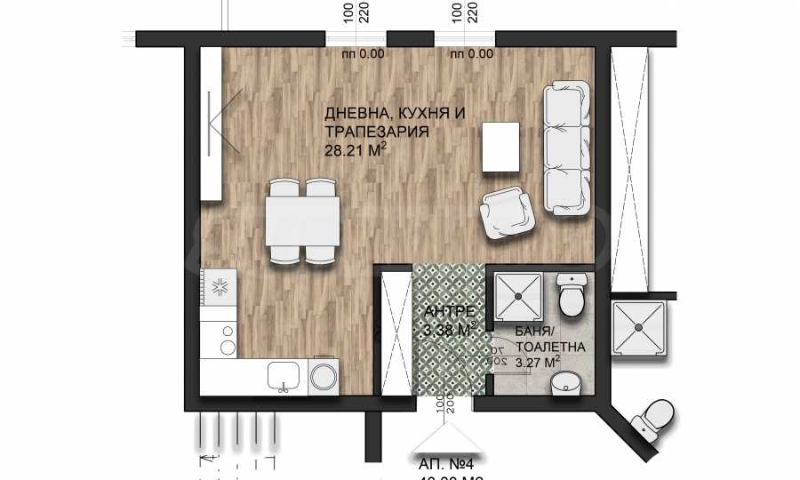 Продава 1-СТАЕН, гр. Велико Търново, Света гора, снимка 2 - Апартаменти - 54870572