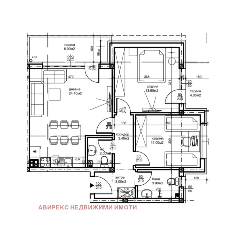 Продава 3-СТАЕН в град Пловдив, Беломорски - 97 кв.м / 105 700 € » 206 731.23 лв., АВИРЕКС НЕДВИЖИМИ ИМОТИ