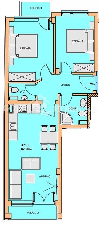 Myytävänä  2 makuuhuonetta Plovdiv , Sadijski , 87 neliömetriä | 11450548 - kuva [2]