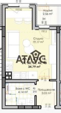 Продава 1-СТАЕН, град Пловдив, Гагарин • 40320 € / 78859.07 лв. • 43481796 4