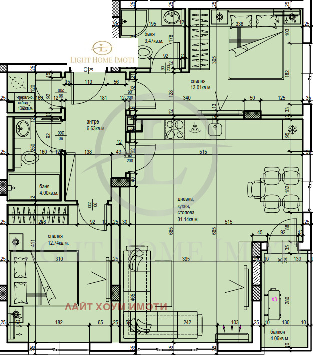 In vendita  2 camere da letto Plovdiv , Kiuchuk Parig , 106 mq | 57507087 - Immagine [3]