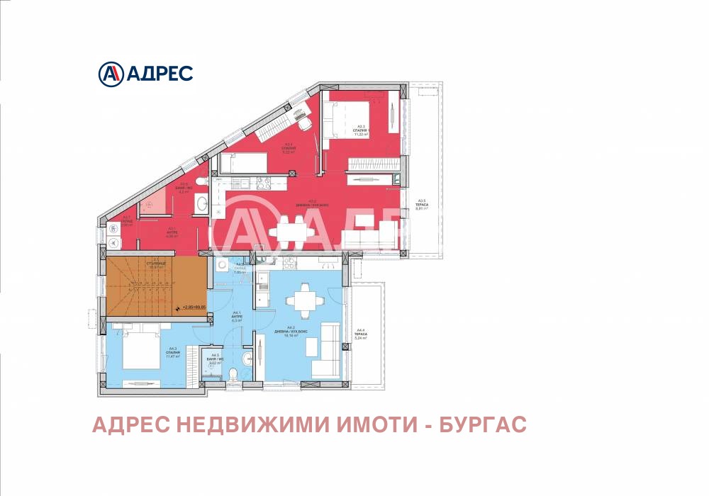 Продава 3-СТАЕН, гр. Бургас, област Бургас, снимка 4 - Апартаменти - 53969210