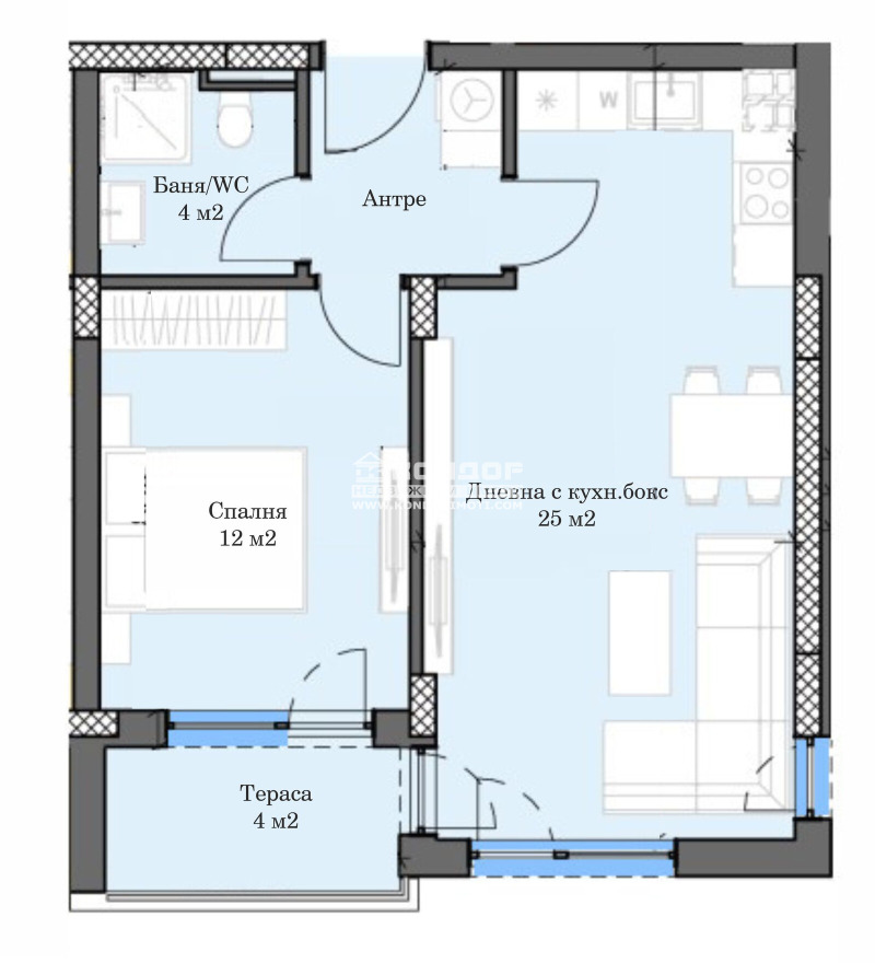 Te koop  1 slaapkamer Plovdiv , Trakija , 68 m² | 39269040 - afbeelding [4]