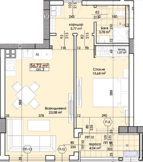 1 chambre Trakiya, Plovdiv