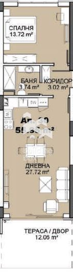 Продава 2-СТАЕН, гр. София, м-т Гърдова глава, снимка 3 - Апартаменти - 55887576
