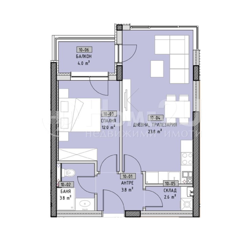 Satılık  1 yatak odası Sofia , Malinova dolina , 77 metrekare | 35719097 - görüntü [2]