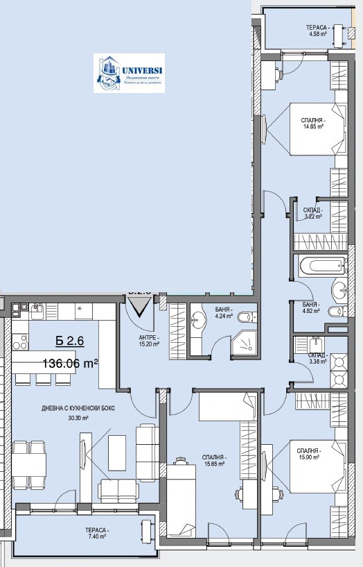 Satılık  3 yatak odası Sofia , Malinova dolina , 155 metrekare | 40470872 - görüntü [17]
