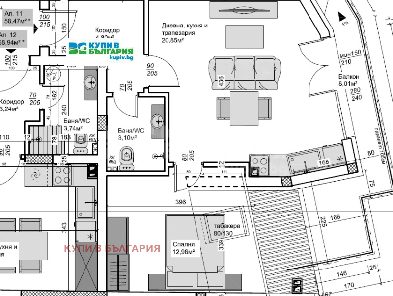 Продава  2-стаен град Варна , Колхозен пазар , 68 кв.м | 72918007 - изображение [3]