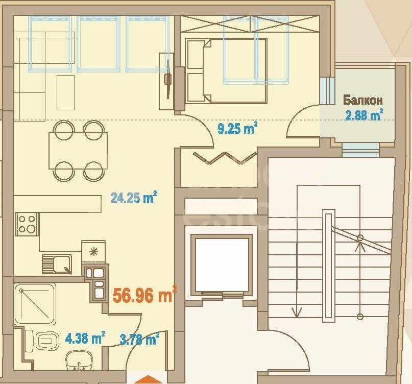 Продава 2-СТАЕН, гр. София, Център, снимка 2 - Апартаменти - 54117983