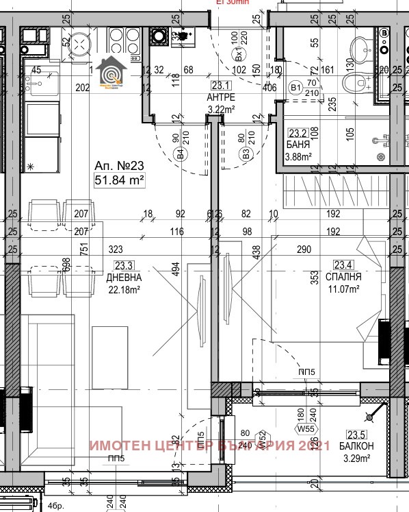 Продава 2-СТАЕН, гр. София, Манастирски ливади, снимка 2 - Апартаменти - 55352409