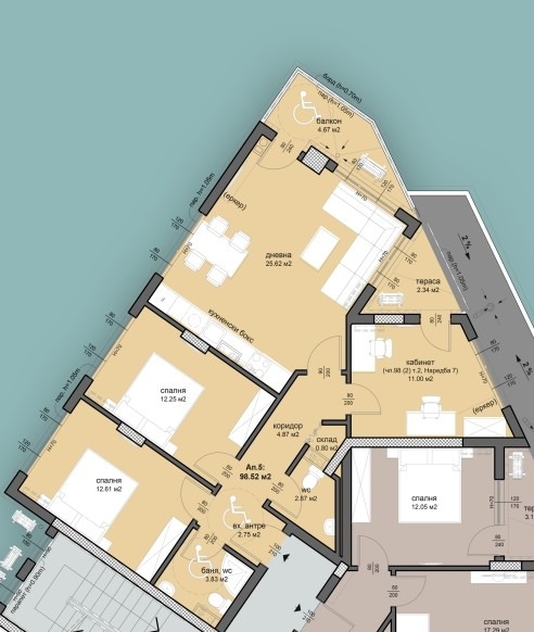 Eladó  3 hálószobás Burgas , Meden rudnik - zona D , 115 négyzetméter | 70128261