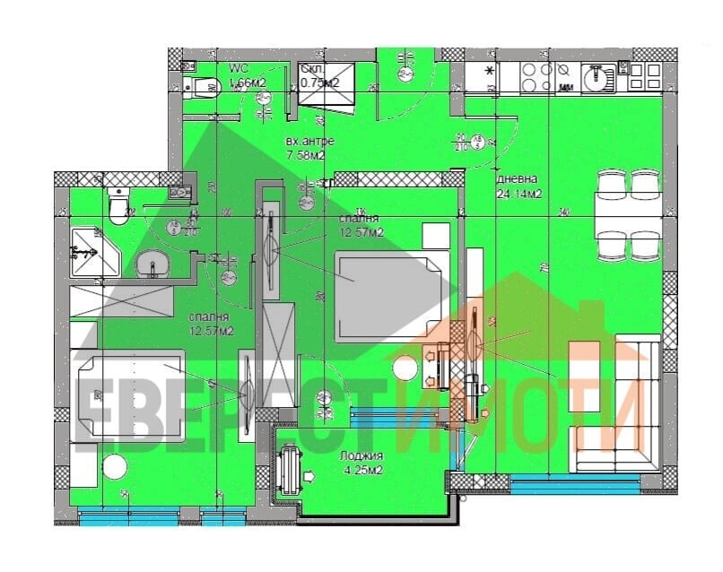 Продава 3-СТАЕН, гр. Пловдив, Христо Смирненски, снимка 2 - Апартаменти - 42845823