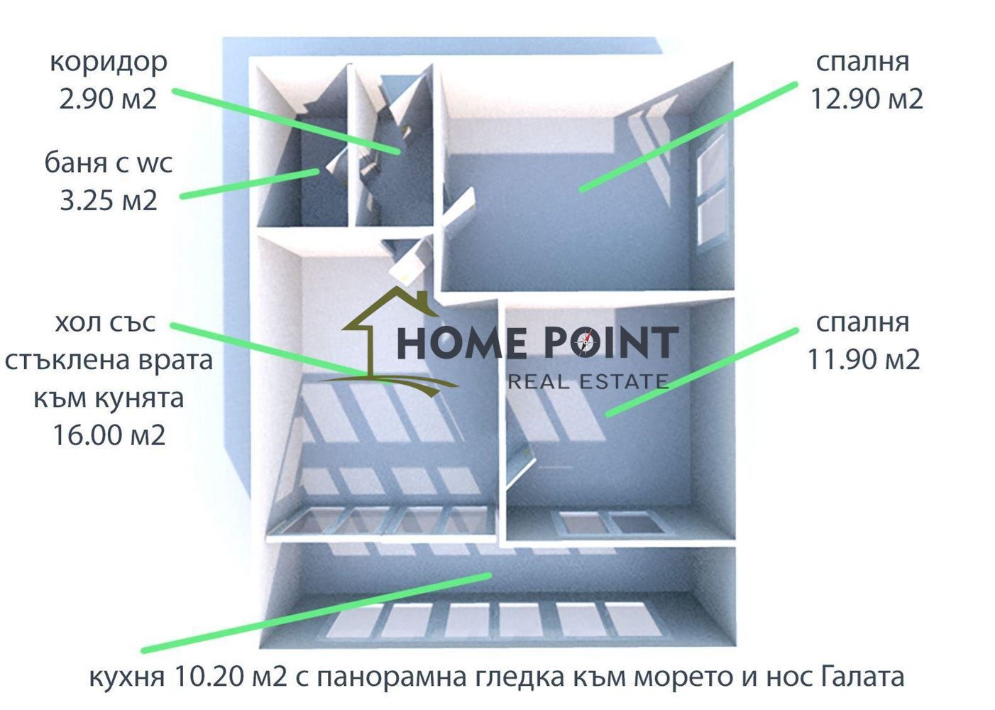 Продава 3-СТАЕН, гр. Варна, Чайка, снимка 3 - Апартаменти - 54854101