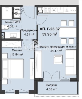 1 slaapkamer Christo Smirnenski, Plovdiv 11