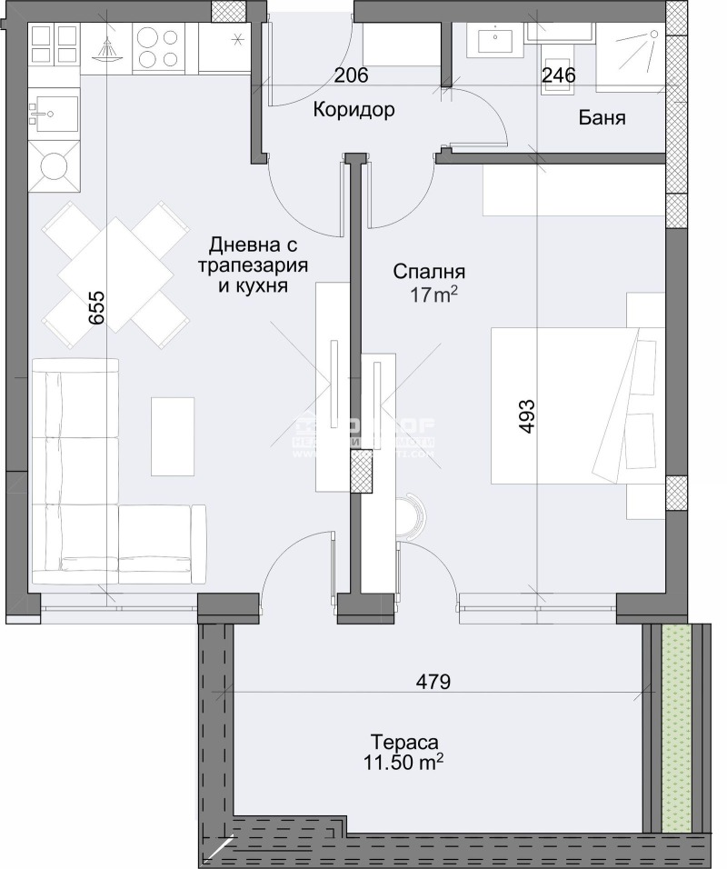 На продаж  1 спальня Пловдив , Кършияка , 82 кв.м | 43513552 - зображення [6]