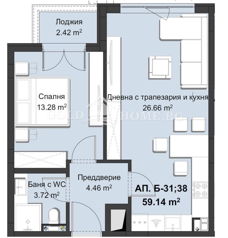 Продава 2-СТАЕН, гр. Пловдив, Христо Смирненски, снимка 2 - Aпартаменти - 49389222