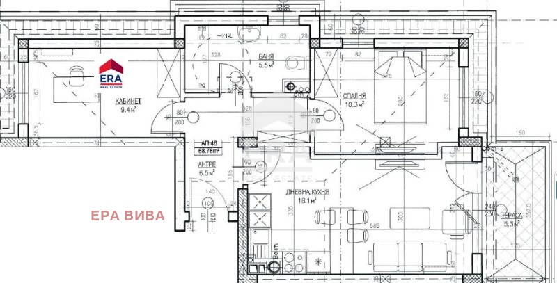 Продава 3-СТАЕН, гр. София, Левски Г, снимка 2 - Aпартаменти - 48402070