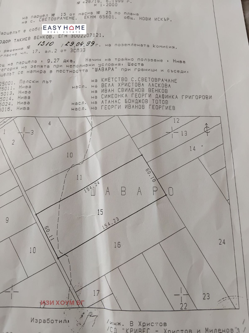 Продава ПАРЦЕЛ, гр. София, с. Световрачене
