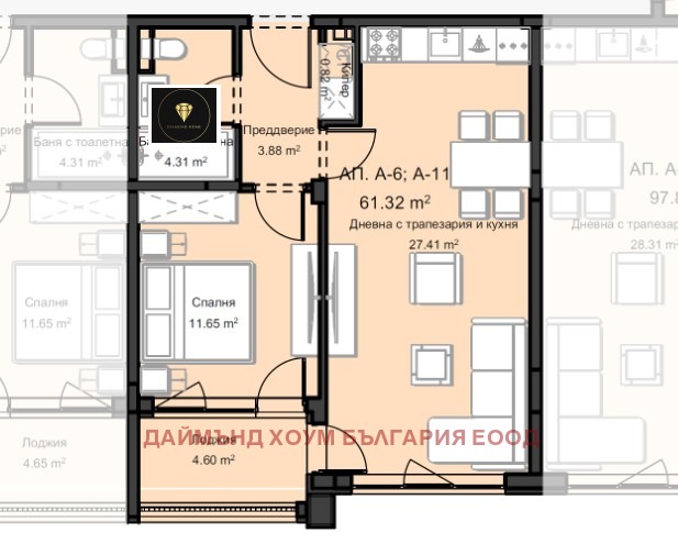 Til salgs  1 soverom Plovdiv , Ostromila , 69 kvm | 92454988 - bilde [2]
