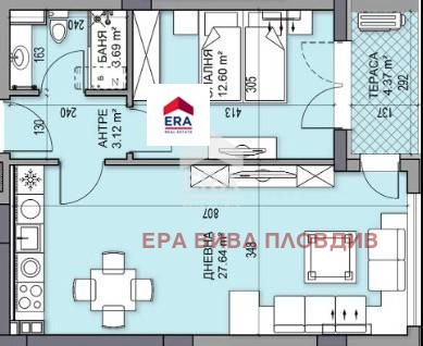 Satılık  1 yatak odası Plovdiv , Gagarin , 71 metrekare | 49177853 - görüntü [2]