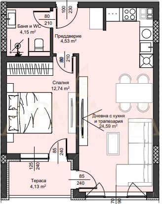 In vendita  1 camera da letto Plovdiv , Hristo Smirnenski , 68 mq | 74134540 - Immagine [2]