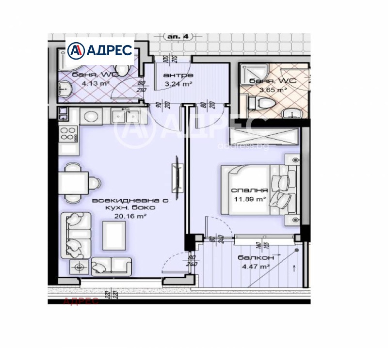 À venda  1 quarto Varna , Vladislav Varnentchik 1 , 64 m² | 99451540 - imagem [4]