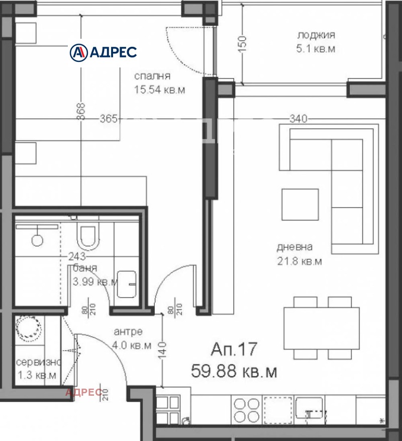 Продава 2-СТАЕН, гр. Варна, Аспарухово, снимка 2 - Aпартаменти - 48966467