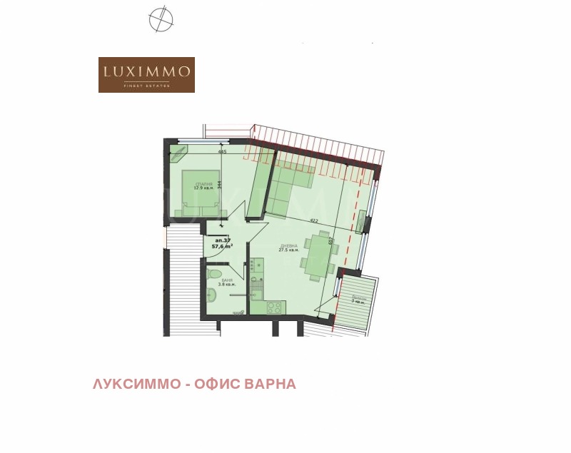 Na sprzedaż  1 sypialnia Warna , Christo Botew , 67 mkw | 49217719 - obraz [4]