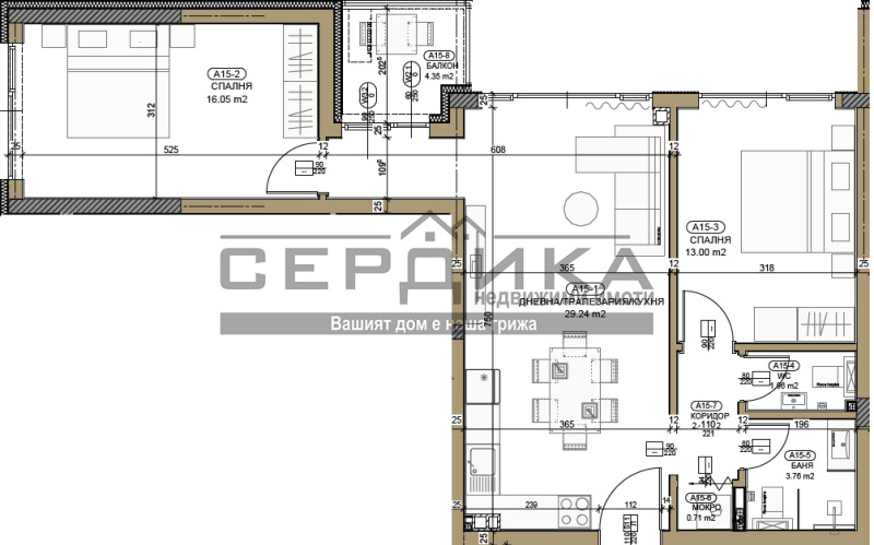 Продава 3-СТАЕН, гр. София, Малинова долина, снимка 3 - Aпартаменти - 48013724